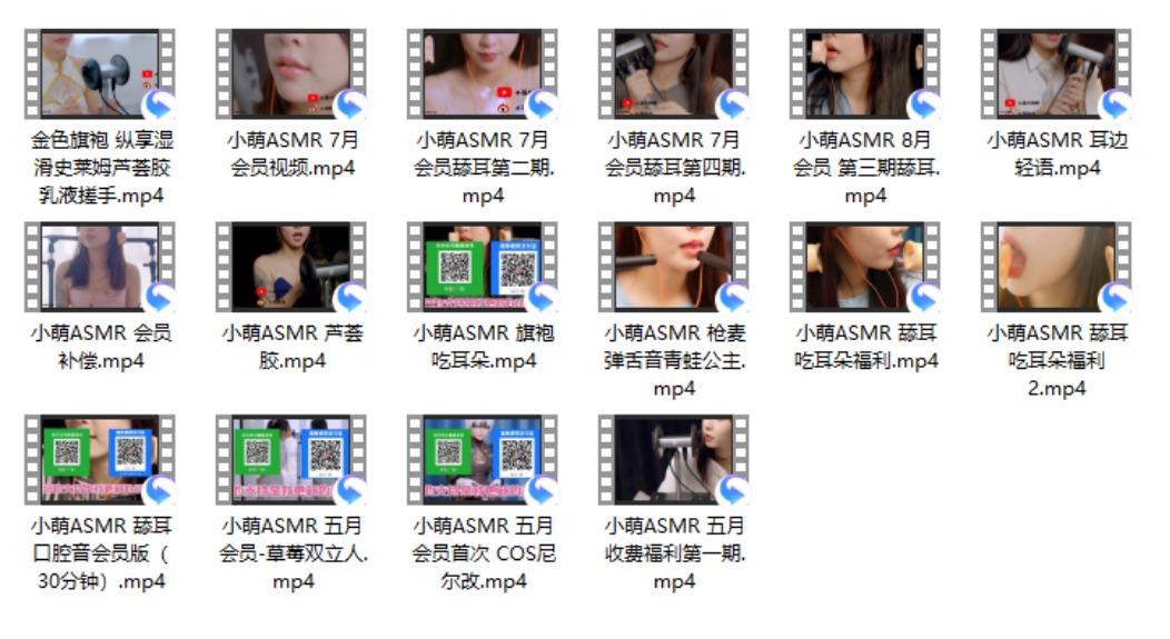 小萌ASMR 会员视频合集16V