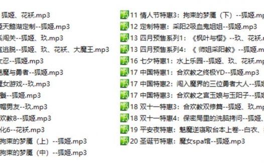阿木木最新番外系列：狐姬天鹅湖定制25部音频1.95G